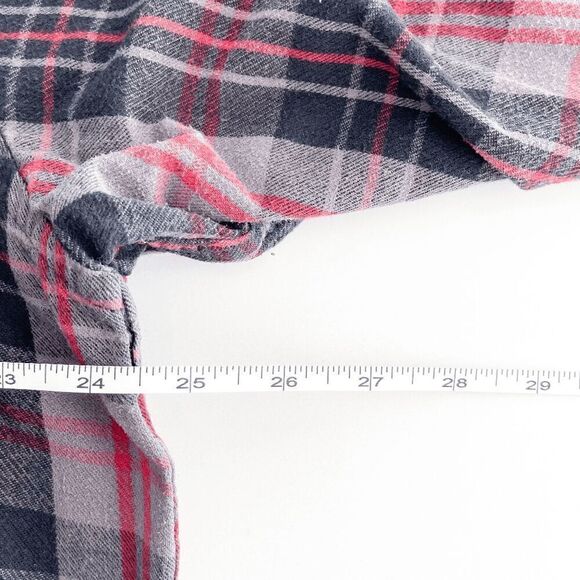 MWG Apparel Mens Plaid Flannel Pearl Snap Button Up Western Shirt Black Red XL - Picture 6 of 7